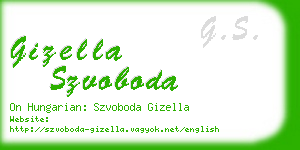 gizella szvoboda business card